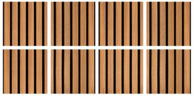 8 carreaux adhésifs décoratifs Vinyl Way 3D effet tasseau de bois L.20 x L.20 cm x ep.1,3 mm Dada Art