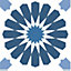 8 carreaux adhésifs motif Azulejos bleu L.10 x H.10 x l.0,4cm