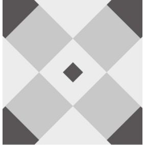 8 carreaux adhésifs motif croix noire L.10 x H.10 x l.0,4cm
