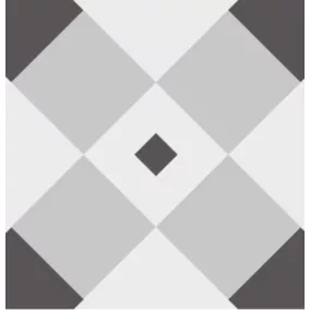 8 carreaux adhésifs motif croix noire L.10 x H.10 x l.0,4cm