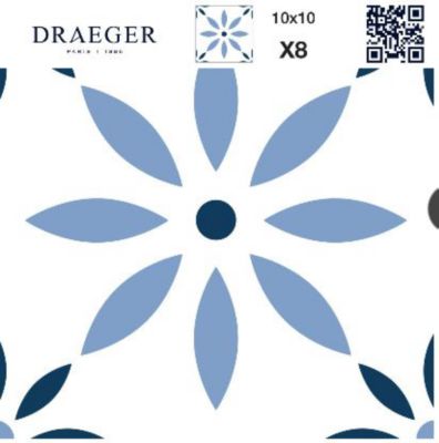 8 carreaux adhésifs motif Marrakech L.10 x H.10 x l.0,4cm