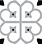 8 carreaux adhésifs motif rosace grise L.10 x H.10 x l.0,4cm