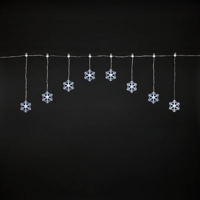 8 lumières Flocon de neige LED blanc glacé