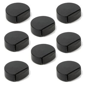 8 Un. Butée de porte adhésive en bois laqué noir 45x42MM