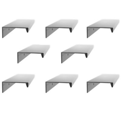 8 Un. poignées de meuble  cuisine et salle de bain profil  aluminium anodisé Ext. 30X8MM - - entraxe  16MM