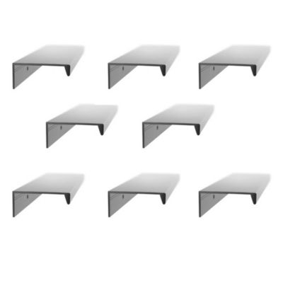 8 Un. poignées de meuble cuisine et salle de bain profil  aluminium anodisé Ext. 30X8MM - - entraxe  16MM
