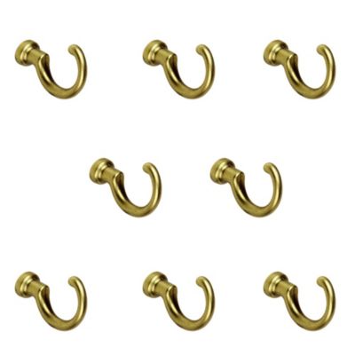 8 Un. Portemanteau patère  laiton vieilli  pour  mur 32X9X44MM