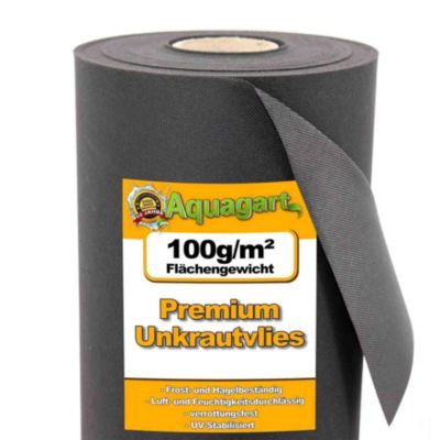80 m² film de paillage, paillage anti-mauvaises herbes, voile de paillage 100g, 1,6m Aquagart