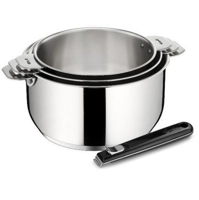 Lagostina Série de 3 casseroles inox 16/18/20cm + poignée 012132600004 salvaspazio