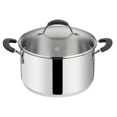 Lagostina Faitout Tempra avec son couvercle 24 cm en acier inoxydable