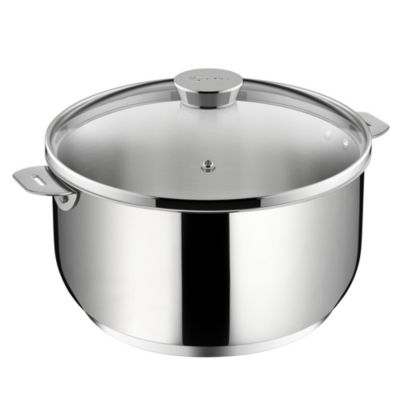 Lagostina Faitout Salvaspazio+ avec son couvercle 26 cm en acier inoxydable