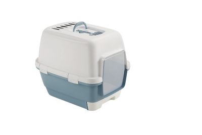 Maison de toilette avec tiroir amovible Clever bleu acier