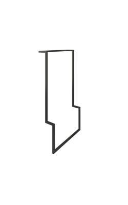 Porte-serviettes sur pied en métal noir Urban