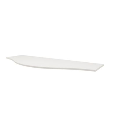 Plan de toilette pour vasque à poser version centre Vague blanc brillant 137,8 cm