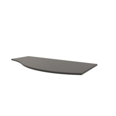 Plan de toilette pour vasque à poser version gauche Vague anthracite brillant 103,1 cm
