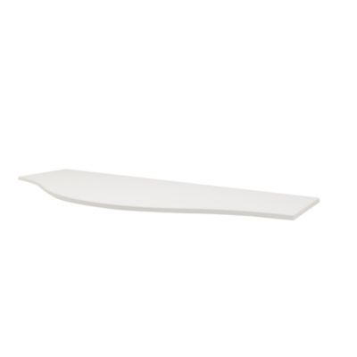 Plan de toilette pour vasque à poser version centre Vague blanc mat 137,8 cm