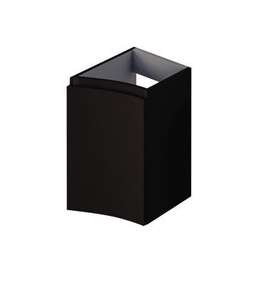 Meuble complément sous vasque l.34 cm noir mat, version droite Vague