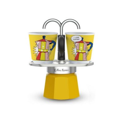 Bialetti Mini Express Lichtenstein Cafetière à moka Jaune - vue 4