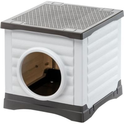Niche extérieure FERPLAST PETVILLA 50 thermoplastique 38,5x43x38,5 cm blanc