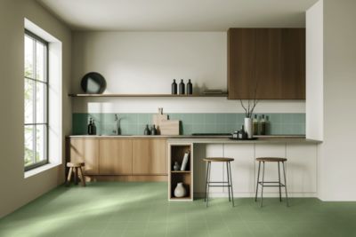 Carrelage sol et mur vert foncé Palette 20 x 20 cm