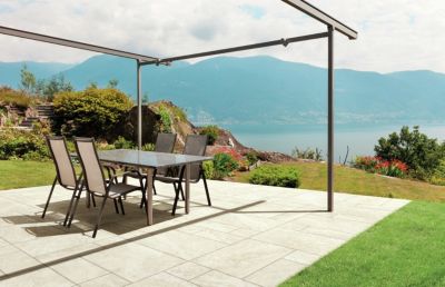 Carrelage sol extérieur Travertine beige 60 x 60 cm