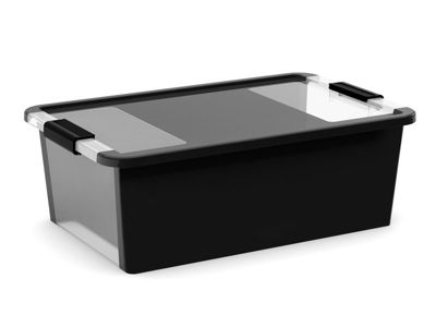 Boîte de rangement en plastique noir Bi Box 26 L