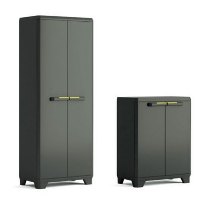 Lot armoires haute et basse en résine Castorama