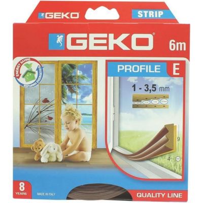 Ruban joint adhésif GEKO caoutchouc Type E 6mx9mm 47311