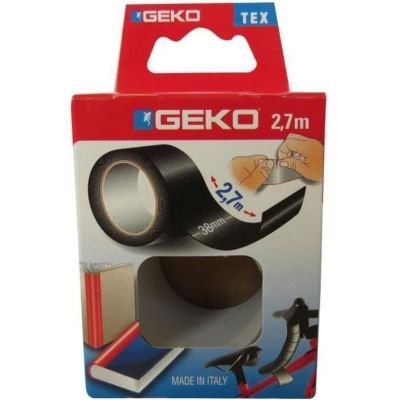 Adhésif tissu plastifié - GEKO - 38 mm x 2.7 m - Noir - Multi-usages - Résistant à l'eau