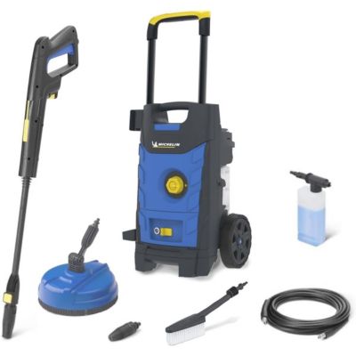Michelin Nettoyeur Haute Pression MPX19ELP | à Eau Froide | pour Autos et Surfaces Extérieures | avec Nettoyeur de Surfaces et Brosse Fixe | Pression max. 140 | Puissance Absorbée 1 9 | Débit max. 460