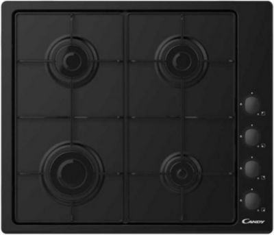 Table de cuisson gaz 60cm 4 feux noir Candy CHW6LBB pop evo