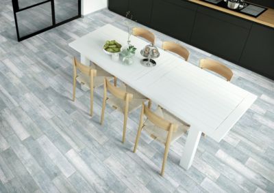 Carrelage sol et mur grès émaillé Julyo 2 aspect bois gris 15 x 60 cm