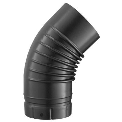 Coude émaillé gris 45° Ø130 mm Poujoulat - Poujoulat