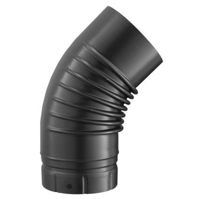 Coude émaillé gris 45° Ø150 mm Poujoulat - Poujoulat