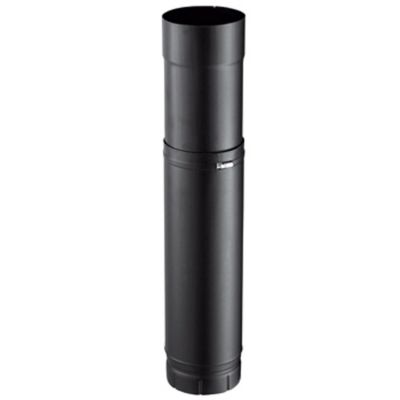 Zoom émaillé noir mat Ø150 mm Poujoulat