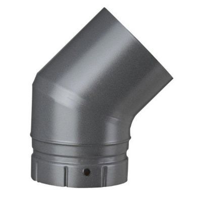 Coude émaillé segmenté Gris 45° x ø130 Poujoulat - Poujoulat
