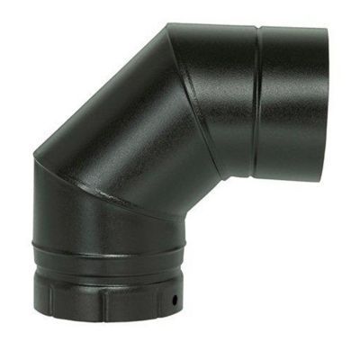 Coude émaillé segmenté Noir 90° x ø130 Poujoulat - Poujoulat