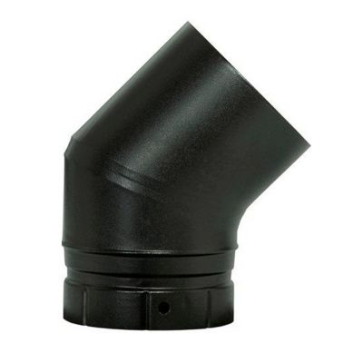 Coude émaillé segmenté Noir 45° x ø180 Poujoulat