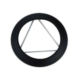 Rosace émaillé noir mat Ø180 mm Poujoulat