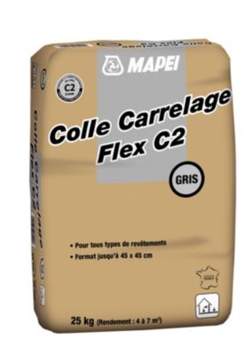 Colle carrelage flex C2 Mapei 45x45cm