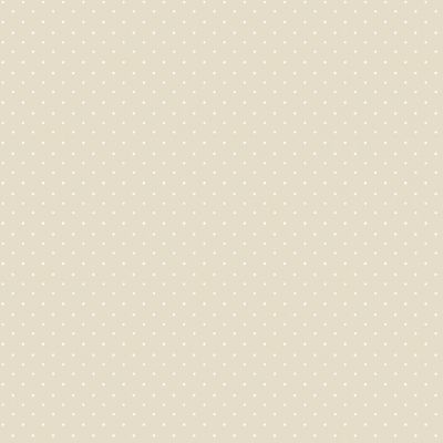 Papier peint intissé Babyland 2 Lutece mat et satiné petits pois blanc blanc, beige l.1005 x l.53 cm