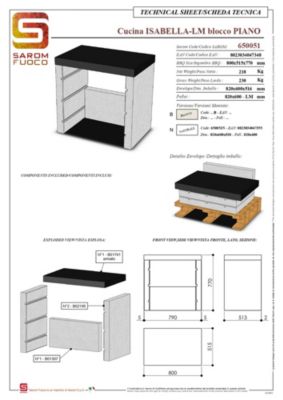 Module de cuisine barbecue Isabelle en pierre reconstituée Sarom