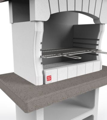 Barbecue à charbon zara en béton allégé sarom