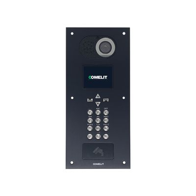 Platine PIC SWITCH PLUS Alu noir vidéo couleur murale + 4680C - COMELIT - PICSWP6B1020