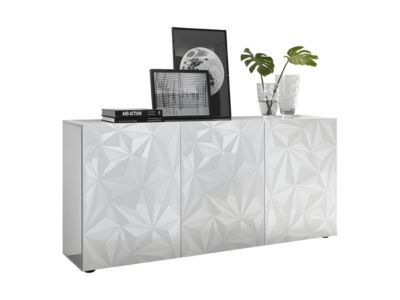 Buffet ERIS - 3 portes - Blanc laqué