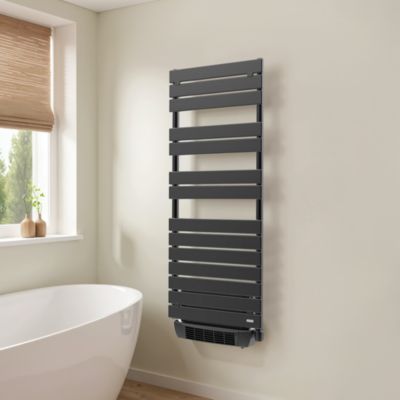 Sèche serviettes électrique à inertie fluide Delonghi Ghibli + soufflerie - vue 2