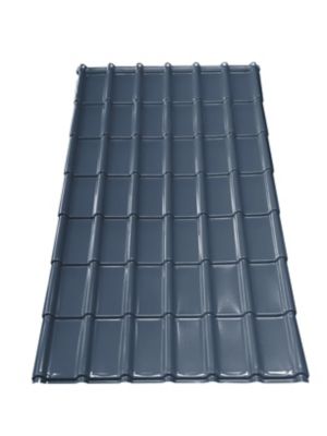 Plaque pvc imitation tuile française Renolit Tecno Imac La Francese ardoise - 184 x 118 cm