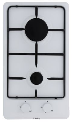 GLEM Domino 2 feux gaz blanc GT32WH