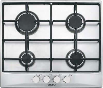 Plaque de cuisson gaz glem 4 foyers 7500 W 58.5 cm