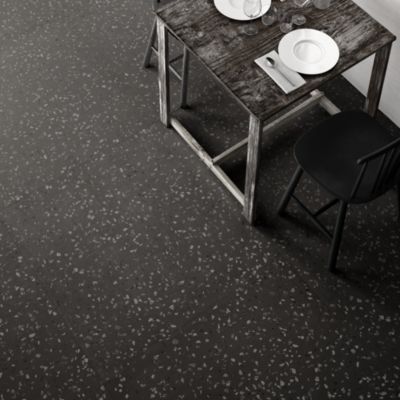 Carrelage sol et mur noir mat Pleiade 90 x 90 cm